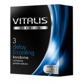 Презервативы VITALIS PREMIUM delay   cooling с охлаждающим эффектом - 3 шт. - Vitalis - купить с доставкой в Балаково