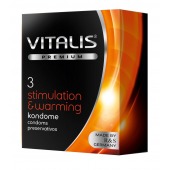 Презервативы VITALIS PREMIUM stimulation   warming с согревающим эффектом - 3 шт. - Vitalis - купить с доставкой в Балаково