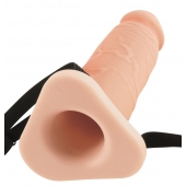 Телесный реалистичный фаллоимитатор с полостью Silicone Hollow Extension - 20 см. - Pipedream - купить с доставкой в Балаково