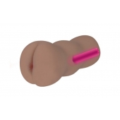 Коричневый вибромастурбатор-анус TONGGGO-Black Angel Auto - KOKOS - в Балаково купить с доставкой