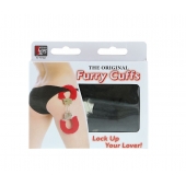 Металлические наручники с чёрной меховой опушкой - Dream Toys - купить с доставкой в Балаково