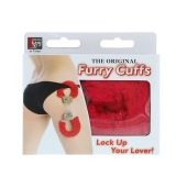 Металлические наручники с красной меховой опушкой METAL HANDCUFF WITH PLUSH RED - Dream Toys - купить с доставкой в Балаково