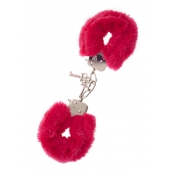 Металлические наручники с красной меховой опушкой METAL HANDCUFF WITH PLUSH RED - Dream Toys - купить с доставкой в Балаково