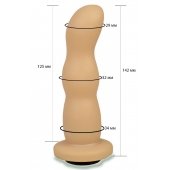 Телесная рельефная насадка Harness - 14,2 см. - LOVETOY (А-Полимер) - купить с доставкой в Балаково
