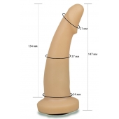 Телесная гладкая насадка Harness - 14,7 см. - LOVETOY (А-Полимер) - купить с доставкой в Балаково