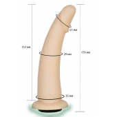 Телесная гладкая насадка-фаллоимитатор Harness - 17 см. - LOVETOY (А-Полимер) - купить с доставкой в Балаково