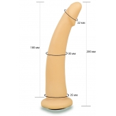 Телесная гладкая насадка-фаллоимитатор Harness - 20 см. - LOVETOY (А-Полимер) - купить с доставкой в Балаково