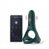 Изумрудное виброкольцо Magic Motion Rise с подхватом мошонки - Magic Motion - в Балаково купить с доставкой