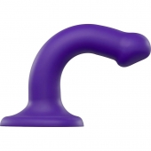 Фиолетовый фаллоимитатор-насадка Strap-On-Me Dildo Dual Density size S - 17 см. - Strap-on-me - купить с доставкой в Балаково