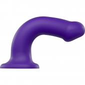 Фиолетовый фаллоимитатор-насадка Strap-On-Me Dildo Dual Density size L - 19 см. - Strap-on-me - купить с доставкой в Балаково
