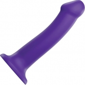 Фиолетовый фаллоимитатор-насадка Strap-On-Me Dildo Dual Density size L - 19 см. - Strap-on-me - купить с доставкой в Балаково