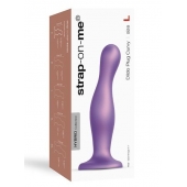 Фиолетовая насадка Strap-On-Me Dildo Plug Curvy size L - Strap-on-me - купить с доставкой в Балаково
