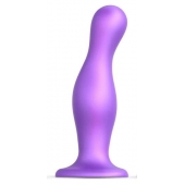Фиолетовая насадка Strap-On-Me Dildo Plug Curvy size L - Strap-on-me - купить с доставкой в Балаково