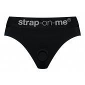 Черные трусики для насадок Heroine Lingerie Harness - size S - Strap-on-me - купить с доставкой в Балаково