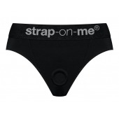 Черные трусики для насадок Heroine Lingerie Harness - size M - Strap-on-me - купить с доставкой в Балаково