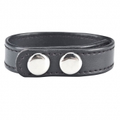 Кольцо на пенис SNAP COCK RING из искусственной кожи на клепках - BlueLine - в Балаково купить с доставкой