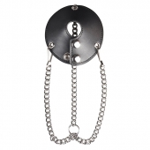 Утяжка для мошонки из искусственной кожи с цепочками PARACHUTE BALL STRETCHER - BlueLine - купить с доставкой в Балаково