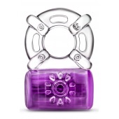 Фиолетовое эрекционное виброкольцо One Night Stand Vibrating C-Ring - Blush Novelties - в Балаково купить с доставкой
