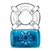 Синее эрекционное виброкольцо One Night Stand Vibrating C-Ring - Blush Novelties - в Балаково купить с доставкой