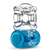 Синее эрекционное виброкольцо One Night Stand Vibrating C-Ring - Blush Novelties - в Балаково купить с доставкой