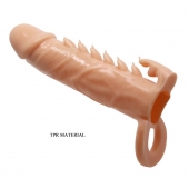 Телесная удлиняющая насадка Penis Sleeve Emmitt - 17 см. - Baile - в Балаково купить с доставкой