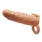 Телесная удлиняющая насадка Penis Sleeve Emmitt - 17 см. - Baile - в Балаково купить с доставкой
