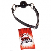 Силиконовый черный кляп-шарик на ремне Black Ballgag - Erotic Fantasy - купить с доставкой в Балаково
