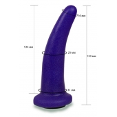 Фиолетовая гладкая изогнутая насадка-плаг - 13,3 см. - LOVETOY (А-Полимер) - купить с доставкой в Балаково