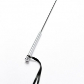 Черный кожаный стек с гладкой ручкой - 55 см. - Crazy Handmade - купить с доставкой в Балаково