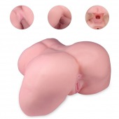 Реалистичный мастурбатор-полуторс с 2 рабочими отверстиями - S-HANDE - в Балаково купить с доставкой