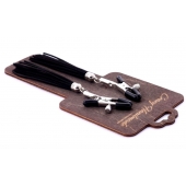 Зажимы на соски с черными замшевыми кисточками - Crazy Handmade - купить с доставкой в Балаково