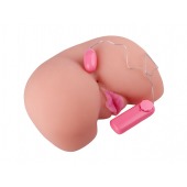 Вагина из кибер-кожи с выносным пультом управления вибрацией - LOVETOY (А-Полимер) - в Балаково купить с доставкой