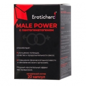 Капсулы для мужчин Erotichard male power с пантогематогеном - 20 капсул (0,370 гр.) - Erotic Hard - купить с доставкой в Балаково
