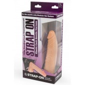 Страпон телесного цвета на регулируемых ремешках - 17 см. - LOVETOY (А-Полимер) - купить с доставкой в Балаково