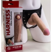 Страпон Harness из двух предметов: трусики с плугом и насадка-фаллос - 17 см. - LOVETOY (А-Полимер) - купить с доставкой в Балаково