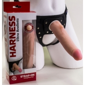 Реалистичный страпон Harness из трусиков и насадки-фаллоса - 18,5 см. - LOVETOY (А-Полимер) - купить с доставкой в Балаково