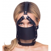 Черный намордник с кляпом-шаром Head Harness With A Gag - Orion - купить с доставкой в Балаково