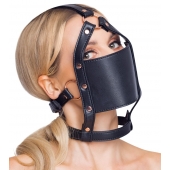 Черный намордник с кляпом-шаром Head Harness With A Gag - Orion - купить с доставкой в Балаково