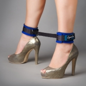 Сине-чёрные оковы на ноги из неопрена - Sitabella - купить с доставкой в Балаково