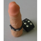 Чёрный поводок на пенис из натуральной кожи - Sitabella - купить с доставкой в Балаково