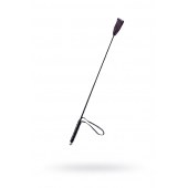 Чёрный стек с кожаной ручкой - 58 см. - Sitabella - купить с доставкой в Балаково