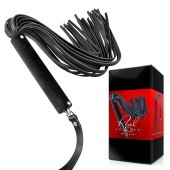 Черная кожаная плеть-флоггер - 84 см. - Notabu - купить с доставкой в Балаково