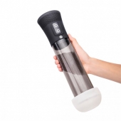 Черная автоматическая вакуумная помпа Pink Vibe с 2 уплотнительными кольцами - Pink Vibe - в Балаково купить с доставкой