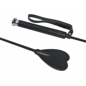 Чёрный стек с шлепком-сердечком - 70 см. - Sitabella - купить с доставкой в Балаково