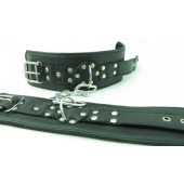 Чёрные наручники из кожи с пряжкой - БДСМ Арсенал - купить с доставкой в Балаково