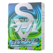 Презервативы Sagami Xtreme Mint с ароматом мяты - 3 шт. - Sagami - купить с доставкой в Балаково