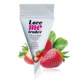 Съедобное согревающее массажное масло Love Me Tender Strawberry с ароматом клубники - 10 мл. - Love to Love - купить с доставкой в Балаково