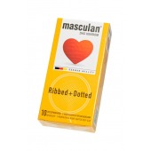 Презервативы с колечками и пупырышками Masculan Ribbed+Dotted - 10 шт. - Masculan - купить с доставкой в Балаково