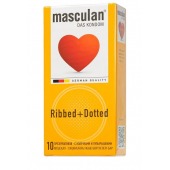 Презервативы с колечками и пупырышками Masculan Ribbed+Dotted - 10 шт. - Masculan - купить с доставкой в Балаково