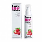 Съедобное согревающее массажное масло Love Me Tender Strawberry с ароматом клубники - 100 мл. - Love to Love - купить с доставкой в Балаково